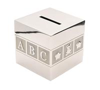 BM300 Bambino Silver Plated ABC/123 Cube Money Box - P75143