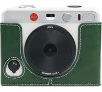 BMAOLLONGB SOFORT 2 Camera Case, Handmade Genuine Real Leather Half Camera Case Bag Cover for Leica SOFORT 2 Camera Bottom Opening Version + Hand Strap (Green)