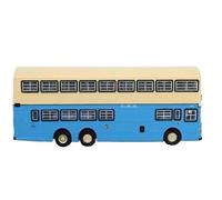 BMAONZ 1:110 For Diecast Scale Blue Bus Yellow Roof Simulation Alloy Car Decoration Model Indoor Games