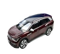 BMAONZ 1:18 For Volkswagen ID.6X SUV Light Edition Alloy Car Model Realistic Interior Doors Can Open(Red)