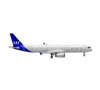 BMAONZ 1:200 For A321 OY-KBH Fashion Classic Aircraft Ornament Alloy Blue Airplane Model Static Toy Model Building Kit