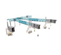 BMAONZ 1:200 For Airport Passenger Boarding Bridge Three Channel For A380 Wide Narrow Body Plane Model Model Building Kit(Blue)