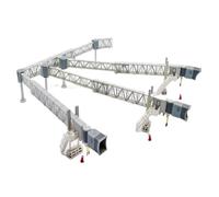 BMAONZ 1:200 For Airport Passenger Boarding Bridge Three Channel For A380 Wide Narrow Body Plane Model Model Building Kit(White)