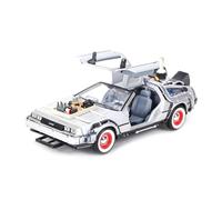 BMAONZ 1 24 For DMC-12 DeLorean Time Machine Back To The Future Car Static Diecast Vehicle Collection Ornaments