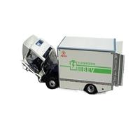 BMAONZ 1:24 For E3 Van Truck Alloy Engineering Car Model White Transport Vehicle Die-casting Ornament