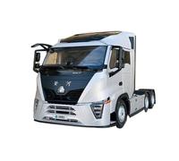 BMAONZ 1:24 For Yellow River X7 Tractor Towed Head Heavy Automobile JN150 Truck 8 Tons Alloy Car Model Souvenir(Silver)