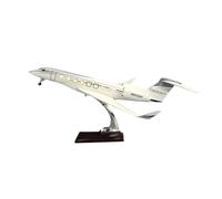 BMAONZ 1:50 For Gulfstream G650ER Business Jet Alloy Scale Model White Realistic Airplane With Lighted Model Building Kit(Without light)