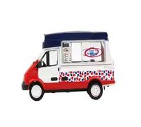 BMAONZ 1/64 For Ice Cream Van Car Model Alloy Blue Cute Alloy Car Model Play Vehicles Collection Toys