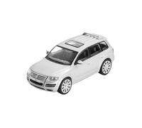 BMAONZ 1:64 For Touareg R50 SUV Alloy Collection White Car Model Two Styles Metal Toy Miniature Cars(White A)