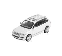 BMAONZ 1:64 For Touareg R50 SUV Alloy Collection White Car Model Two Styles Metal Toy Miniature Cars(White B)