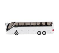 BMAONZ 1:64 For Tourist Bus Car Alloy Simulation Car Model Classic Fashion Bus Scale Model Display(White)