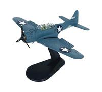 BMAONZ 1:72 For SBD Dive Bomber Model Dauntless Midway Die-Cast Metal Aircraft Simulation Decor Model Building Kit(Blue B)