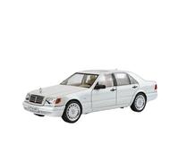 BMAONZ Scale Diecast Model 1 24 For Mercedes-Benz W140 320SEL Alloy Car Model Retro Classic Classic Car Model Collection Pre-Built Model Motor Vehicles(White)