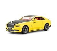 BMAONZ Scale Diecast Model 1 24 For Rolls-Royce Ghost Toy Car Model Alloy Die-cast With Sound And Light Pull Back Model Car Toy Pre-Built Model Motor Vehicles(Yellow)