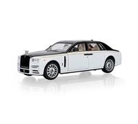 BMAONZ Scale Diecast Model 1 24 For Rolls-Royce Phantom Car Model Die-cast Simulation Vehicle Pull Back Toy Collectible Pre-Built Model Motor Vehicles(BlackWhite)