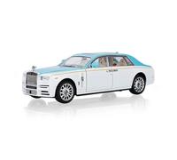 BMAONZ Scale Diecast Model 1 24 For Rolls-Royce Phantom Car Model Die-cast Simulation Vehicle Pull Back Toy Collectible Pre-Built Model Motor Vehicles(Blue)