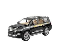 BMAONZ Scale Diecast Model 1 24 For Toyota LAND CRUISER Off-road SUV Zinc Alloy Die-cast Metal Model Car With Lights And Music Pre-Built Model Motor Vehicles(Black)