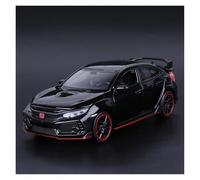 BMAONZ Scale Diecast Model 1 32 For Honda Civic TYPE-R Diecast Model Car Miniature Model Sound And Light Collectible Car Pre-Built Model Motor Vehicles(Black)