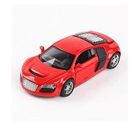 BMAONZ Scale Diecast Model 1 32 For R8 Alloy Sport Car Model Diecast High Simulation With Sound And Light Toy Cars Pre-Built Model Motor Vehicles(Red)