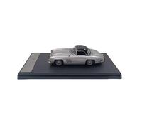BMAONZ Scale Diecast Model 1:64 For GM Mercedes-Benz 300 SL Convertible Hardtop Collectible Alloy Car Model Scale Decoration Pre-Built Model Motor Vehicles(Silver A)