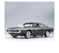 BMAONZ Scale Diecast Model Diecast 1 32 For Dodge Charger 1970 Pull Back Sound And Light Model Car Alloy Model Display Adult Collection Pre-Built Model Motor Vehicles(Black)