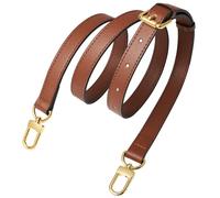 BMBMLV Vachetta Leather Strap Adjustable Crossbody Strap for Small Bags Pochette Mini NM Eva Favorite PM MM Nano Speedy, Caramel Colour Leather