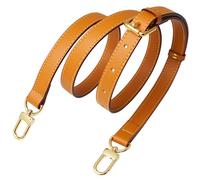 BMBMLV Vachetta Leather Strap Adjustable Crossbody Strap for Small Bags Pochette Mini NM Eva Favorite PM MM Nano Speedy, Honey Brown Yellow