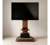 BMBO 2 Tier Adjustable Tv Floor Stand With 2 Shelves