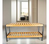 BMBO 2-Tier Wooden Shoe Rack