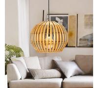 BMBO Bambo Wicker Scandi Ceiling Light Pendant Shade Natural Brown