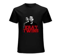 BMBO Kray Twins Graphic Great Gift Idea Birthday Present Legend Gangster Short Sleeve T-Shirt Black M