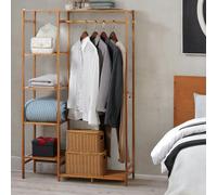 BMBO Wooden 6 Tier Open Wardrobe