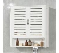 BMBO Wooden Bathroom Wall Storage Cabinet Organiser White