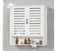 BMBO Wooden Bathroom Wall Storage Cabinet Organiser White