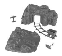 BMC Classic Marx Western Gold Mine Plastic Cowboys Army Men Playset Accessories