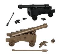 BMC Classic Naval Cannon Artillery Black & Bronze Plastic Army Men Accessories