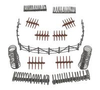 BMC CTS Concertina Barbed Wire Fence Barricade - 18pc Plastic Army Men Accessory