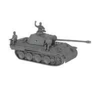 BMC CTS WW2 German Panther V Tank - Gray 1:38 Plastic Army Men Military Vehicle