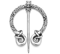 BMC-Designs Large Ancient Norse Silver Viking Shawl Cloak Lapel Pin Penannular Brooch Kilt CP16 UK SELLER