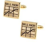 BMC-Designs Mens Stocks Shares Stockbroker Buy Low Sell HIGH Gold Cufflinks Shirt UK Seller