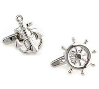 BMC-Designs Pair Anchor Steering Wheel Stern Sailing Ship Boat Shirt Cufflinks Sailor Galleon UK Seller