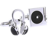 BMC-Designs Pair DJ Stereo Vinyl Retro LP Record Player Deck Cufflinks Cuff Links Shirt Headphones UK Seller