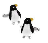 BMC-Designs PAIR PENGUIN CUFFLINKS SHIRT ANIMAL ZOO BLACK WHITE PENGUINS UK SELLER