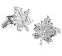 BMC-Designs Pair Quality Maple Leaf Cufflinks Canada Honey Autumn Retro Leaves UK Seller