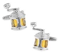 BMC-Designs Pair Silver Gold Fishing Reel Rod Cufflinks Fisherman Bones Salmon Trout Fish Rod UK Seller
