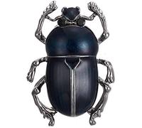 BMC-Designs REALISTIC DUNG BEETLE BROOCH INSECT LAPEL PIN BROACH BLUE BLACK DECORATIVE UK SELLER