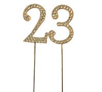 BMC-Designs Rose Gold 23rd Birthday Diamante Cake Topper Pick Decoration Twenty Three Third 23 rd UK Seller