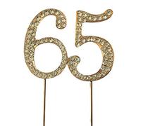 BMC-Designs Rose Gold 65TH Birthday Diamante Cake Topper Pick Decoration 65 TH Sixty Five Fifth UK Seller