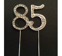 BMC-Designs Silver 85TH Birthday Cake Topper Decoration Pick Eighty Five Fifth 85 TH UK Seller