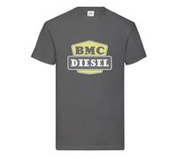 BMC Diesel T-Shirt British Vintage Tractor Nuffield Official Licenced Product (UK, Alpha, XXL, Regular, Regular, Light Graphite)